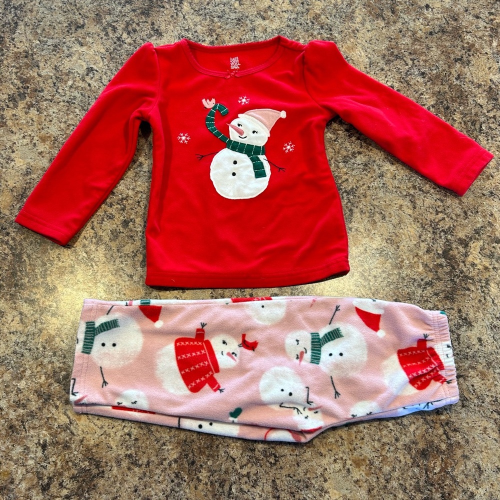 Carter’s Snowman Christmas Pajamas Just One You 2t